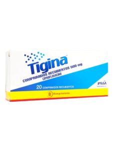 Tigina - 500mg Ciprofloxacino - 20 Comprimidos Recubiertos