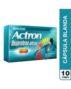 Actron 400 - 400mg Ibuprofeno - 10 Cápsulas Blandas