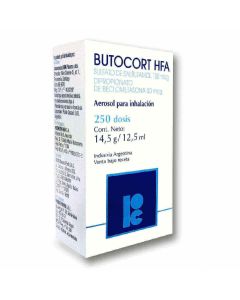 Butocort HFA 250 dosis aerosol para inhalación