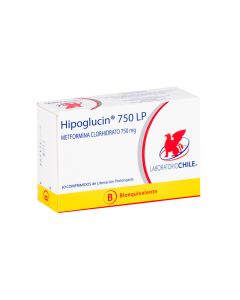 Hipoglucin 750 LP - 750mg Metformina Clorhidrato - 30 Comprimidos de Liberación Prolongada