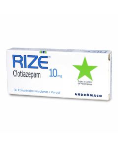 Rize (R) Clotiazepam 10mg 30 Comprimidos Recubiertos