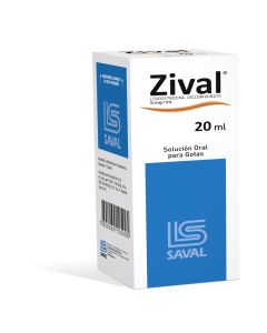 Zival - 5mg/mL Levocetirizina Diclorhidrato - 20ml Solución Oral para Gotas