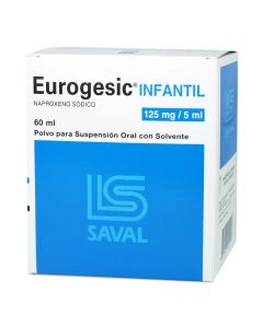 Eurogesic Infantil - 125mg/5ml Naproxeno - 60 Polvo para Suspensión Oral