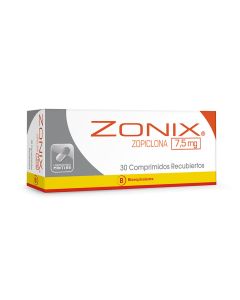 Zonix Zopiclona 7,5mg 30 Comprimidos Recubiertos