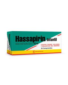 Hassapirin Infantil - 100mg Ácido Acetilsalicílico - 20 Comprimidos