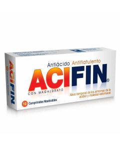 Acifin 480mg/100mg 10 comprimidos masticables