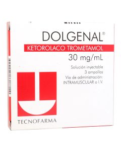 Dolgenal 30mg 3 ampollas solución inyectable