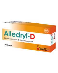 Alledryl-D - 20 Cápsulas con Gránulos de Liberación Prolongada