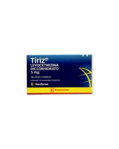 Tiriz - 5mg Levocetirizina Diclorhidrato - 30 Comprimidos Recubiertos