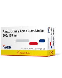 Amoxicilina + Ácido Clavulánico 20 Comprimidos Recubiertos