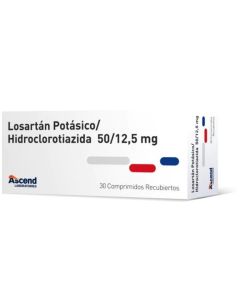 Losartan Potásico + Hidroclorotiazida - 30 Comprimidos