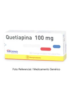 Quetiapina(G) 100mg 30 comprimidos recubiertos
