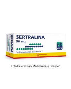Sertralina 50mg - 30 Comprimidos Recubiertos