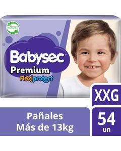 Babysec Premium Flexiprotect XXG - 14 Unidades +13kg Pañales