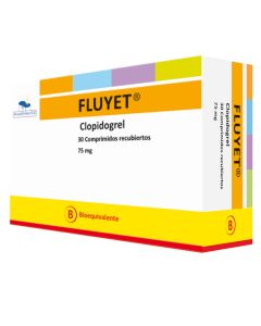Fluyet - 75mg Clopidogrel - 30 Comprimidos Recubiertos