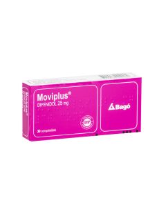 Moviplus Difenidol 25mg 30 Comprimidos