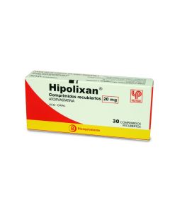 Hipolixan - 20mg Atorvastatina - 30 Comprimidos Recubiertos