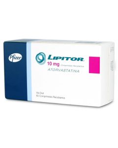 Lipitor - 10mg Atorvastatina - 60 Comprimidos Recubiertos