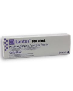 Lantus Solostar - 100UI/ml Insulina Glargina - 1 Cartridge de 3ml Solución Inyectable