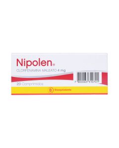 Nipolen - 4mg Clorfenamina - 20 Comprimidos