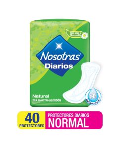 Nosotras - 40 Unidades Protectores Diarios Normal Aloe Vera y Manzanilla