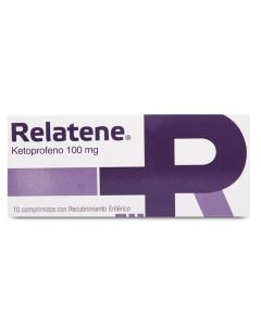 Relatene - 100mg Ketoprofeno - 10 Comprimidos con Recubrimiento Entérico