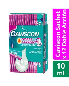 Gaviscon Doble Acción - 12 Sachets de 10ml Suspensión Oral