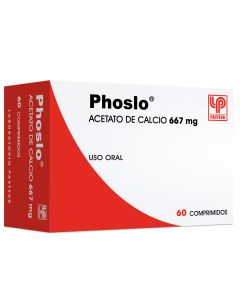 Phoslo Acetato de Calcio 667Mg 60 Comprimidos