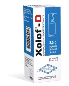 Xolof Tobramicina , Dexametasona 0,3% - 0,1%. 3,5Mg