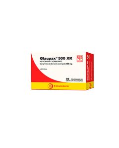Glaupax 500 XR - 500mg Metformina Clorhidrato - 30 Comprimidos de Liberación Prolongada