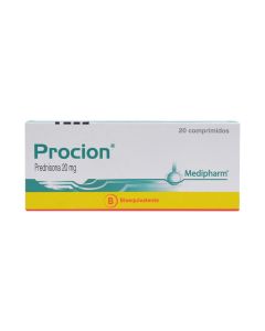 Procion Prednisona 20mg 20 Comprimidos