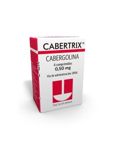 Cabertrix - 0,50mg Cabergolina - 4 Comprimidos