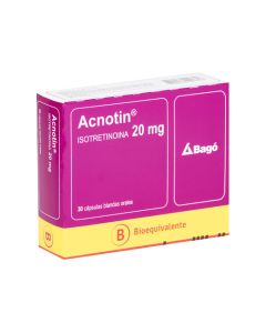 Acnotin - 20mg Isotretinoína - 30 Cápsulas Blandas