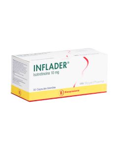 Inflader - 10mg Isotretinoína - 30 Cápsulas Blandas