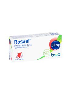 Rosvel Rosuvastatina 20mg 30 Comprimidos Recubiertos