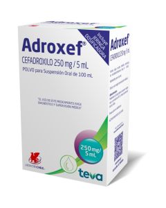 Adroxef Cefadroxilo 250mg/5ml 100ml Polvo para Suspensión Oral