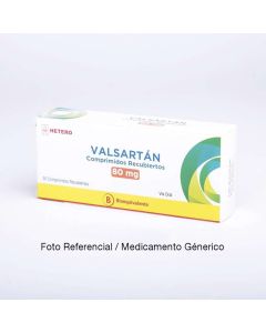 Valsartán 80mg - 30 Comprimidos Recubiertos