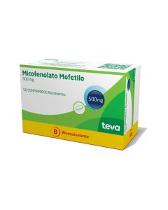 Micofenolato Mofetilo 500mg 50 Comprimidos Recubeirtos