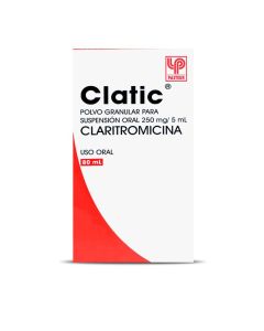 Clatic - 250mg/5ml Claritromicina - 80ml Polvo Granular para Suspensión Oral