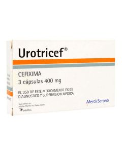 Urotricef - 400mg Cefixima - 3 Cápsulas