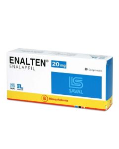 Enalten - 20mg Enalapril Maleato - 30 Comprimidos