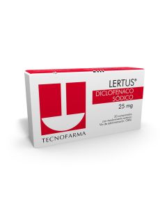Lertus 25mg 20 comprimidos con recubrimiento entérico
