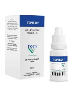 Toptear - 0,4% Hialuronato de Sodio - 10ml Solución Oftálmica Estéril