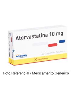 Atorvastatina 10mg - 30 Comprimidos Recubiertos