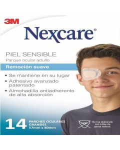 Nexcare - 14 Parches Oculares para Adultos Piel Sensible