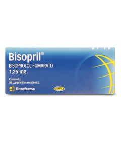 Bisopril Bisoprolol Fumarato 1,25mg 30 Comprimidos