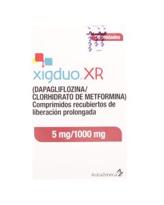Xigduo XR 5mg/1000mg - 56 Comprimidos Recubiertos de Liberación Prolongada