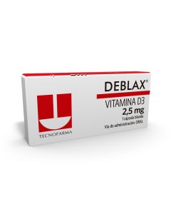 Deblax Vitamina D3 2,5mg 1 Cápsula Blanda