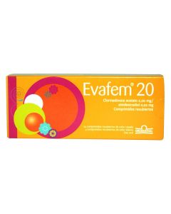 Evafem 20 Clormadinona Acetato, Etinilestradiol 2mg/0,02mg 28 Comprimidos Recubiertos
