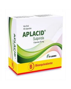 Aplacid - 50mg Sulpirida - 40 Cápsulas